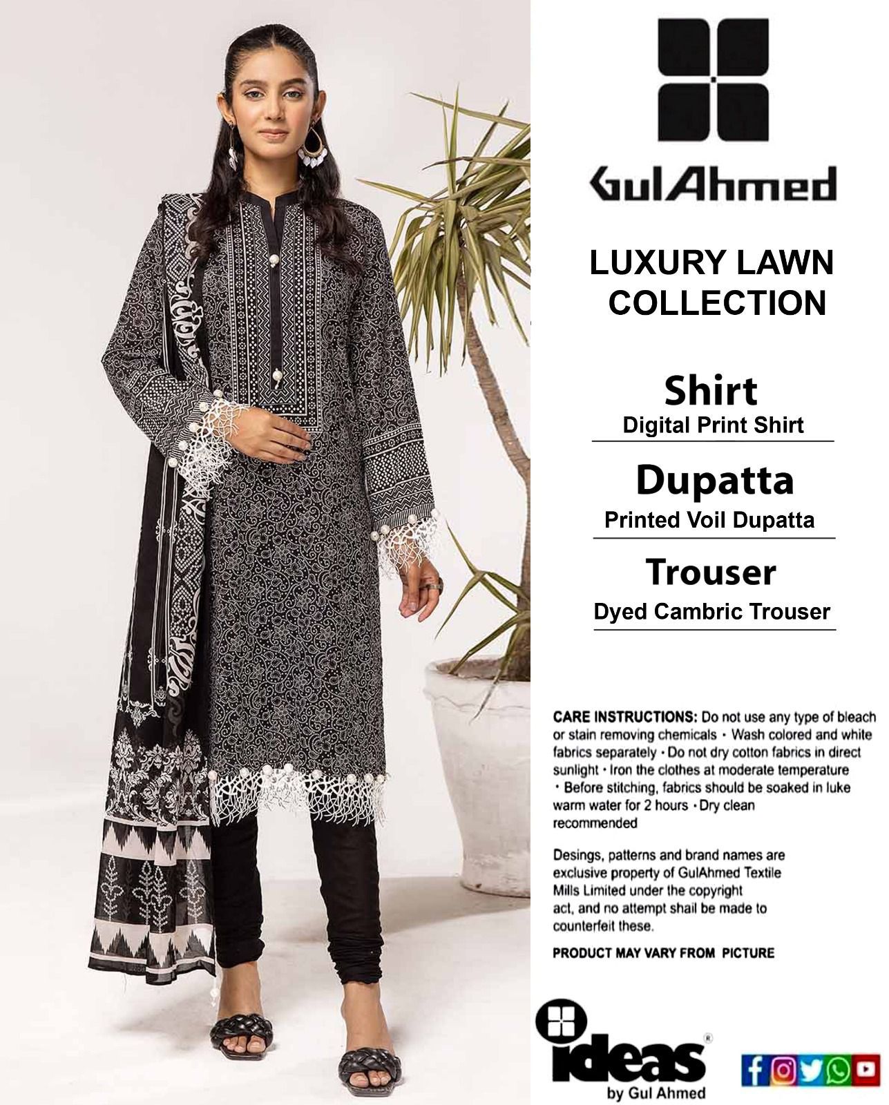 New ARRIVAL'S GulAhmed Digital Printed 3PIECE Lawn Collection
