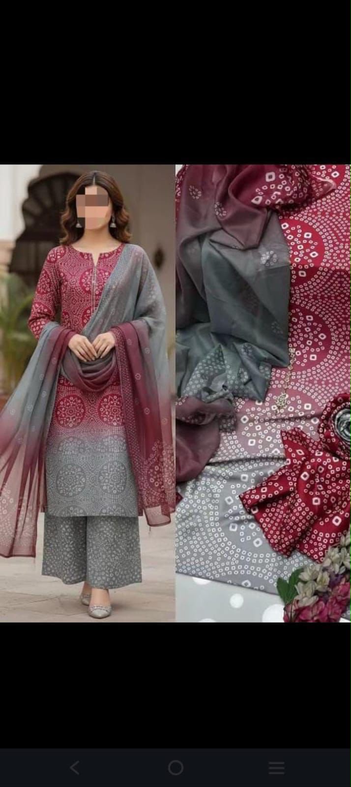 Premium Tie-N-Die Digital Printed 3PC Shamooz Silk Suit