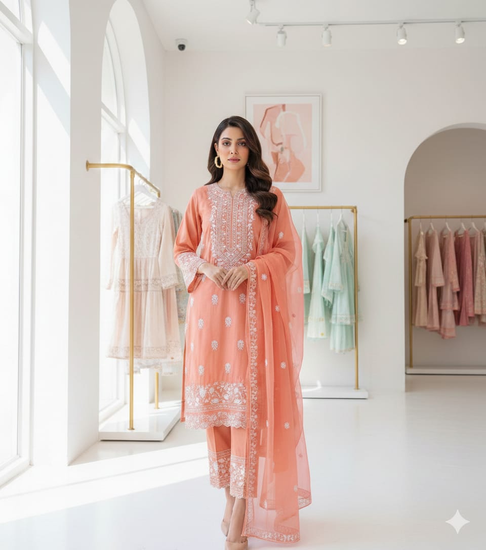 3PIECE Embroidered Summer Collection