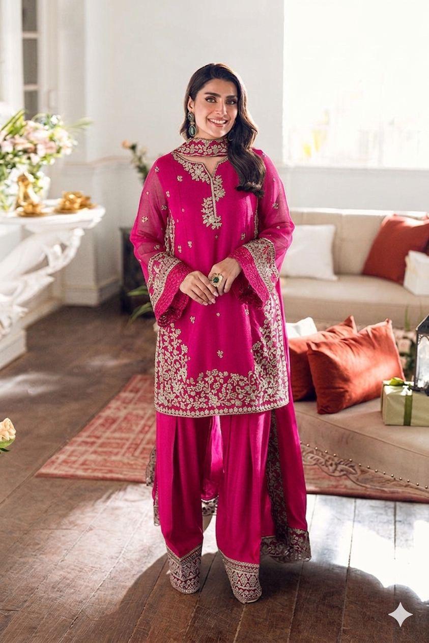 Embroidered Lawn 3Pcs Suit for Women