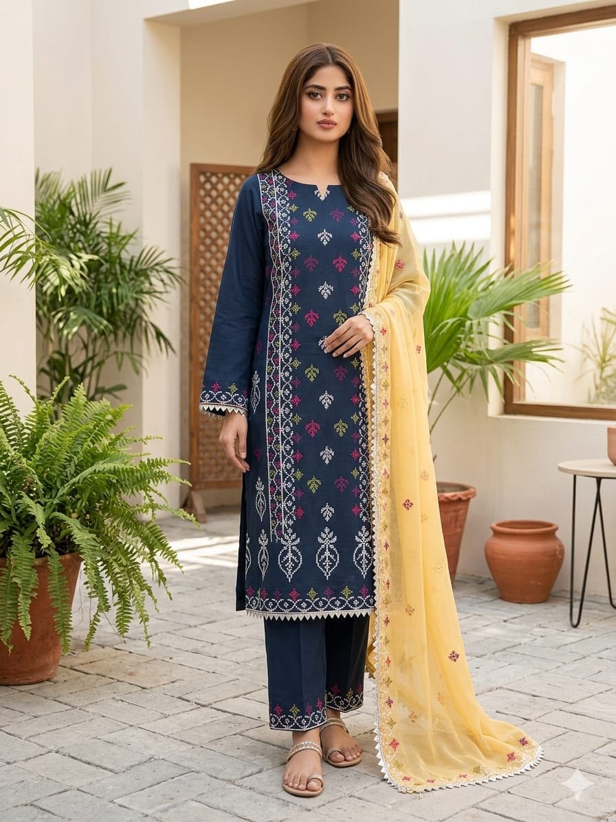 3PIECE Luxury Embroidered Collection