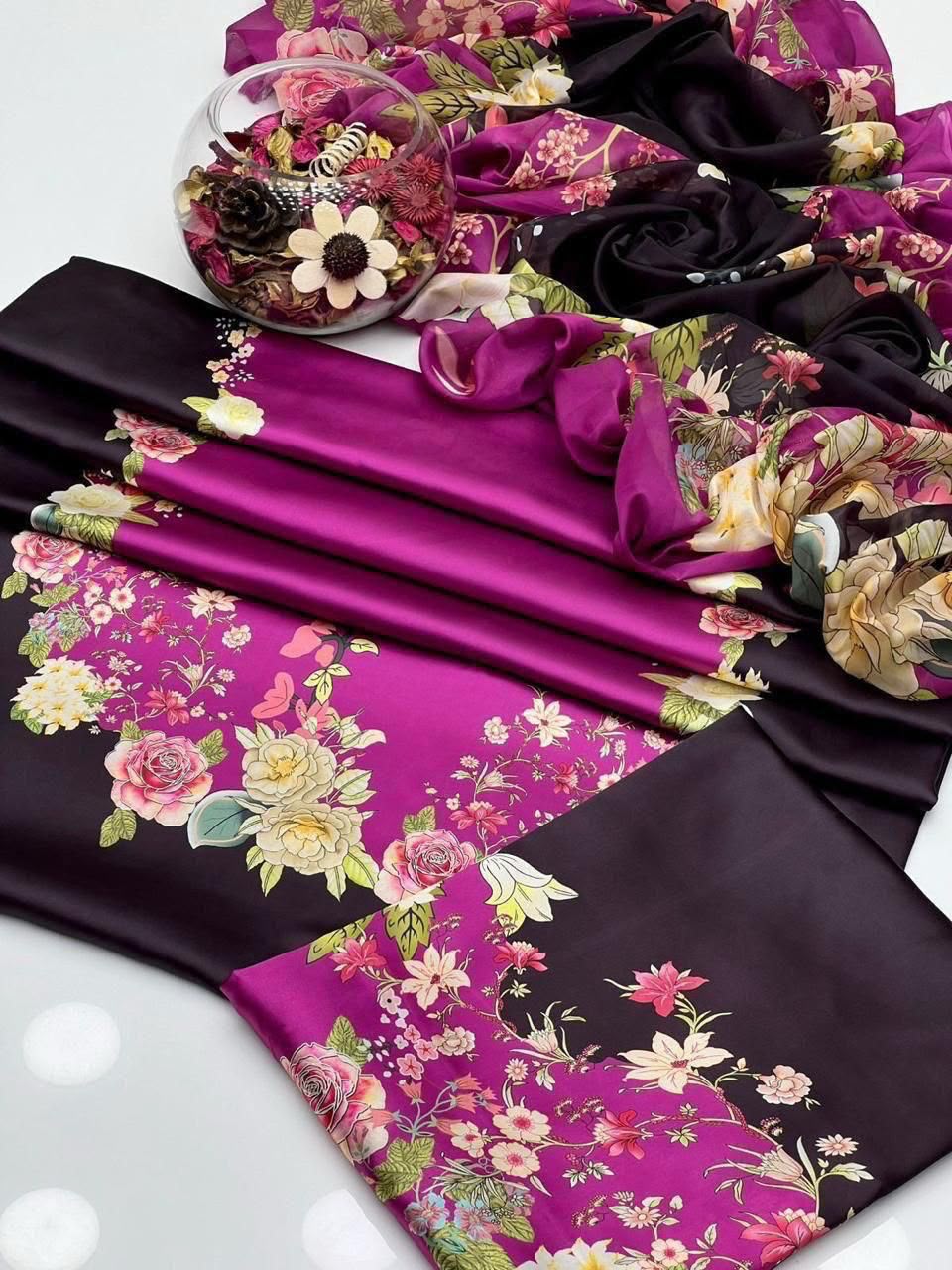 Premium Tie-N-Die Digital Printed 3PC Shamooz Silk Suit