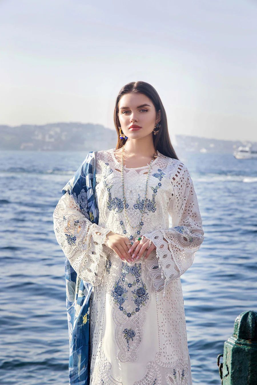 Adan Libas Premium Cotton Lawn 3PC Suit - ChikenKari Embroidered Ensemble