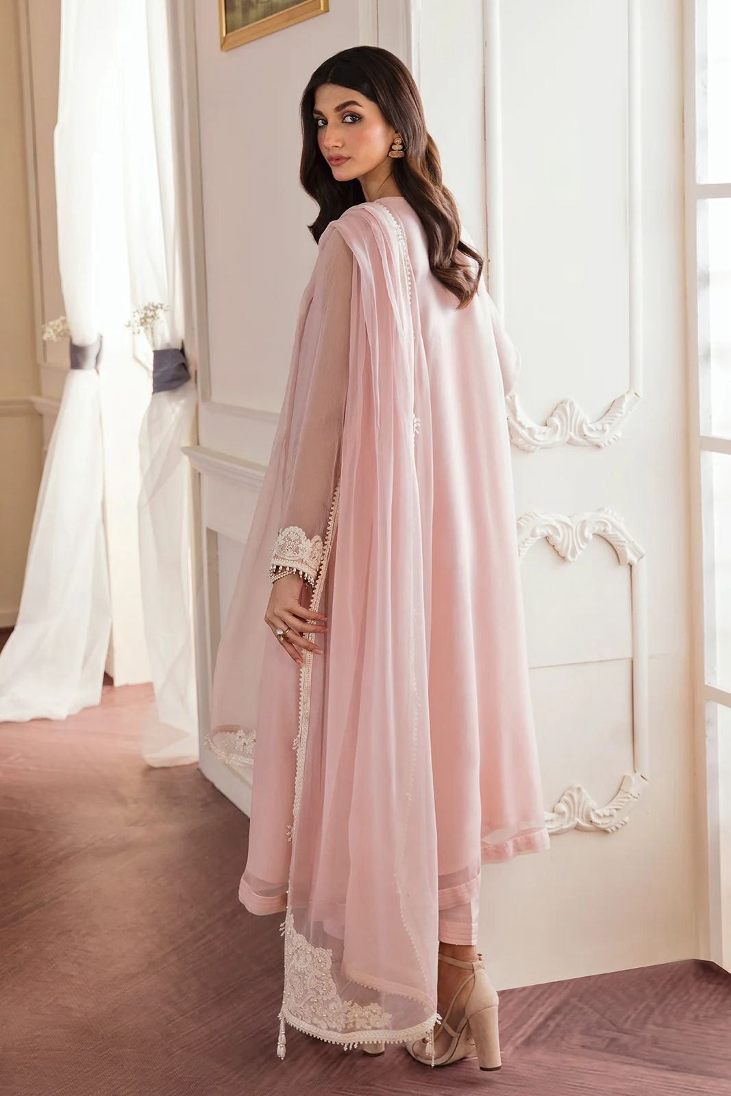 Baroque Premium Chiffon Ensemble - Thread & Adda Work Edition