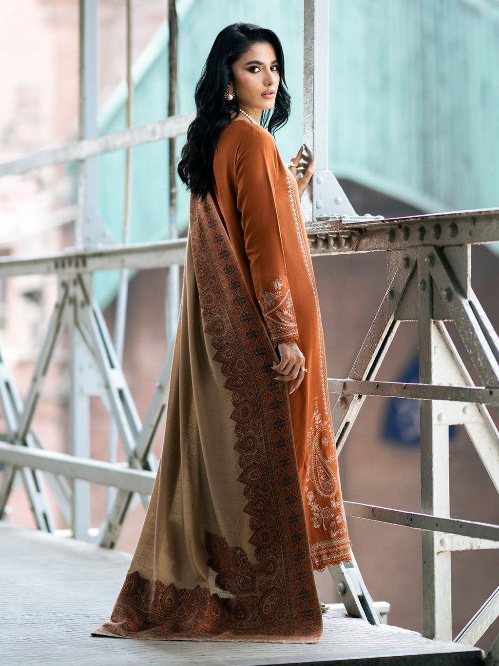 Izel Premium Airjet Lawn 3PC Suit - Heavy Thread Embroidered Summer Ensemble