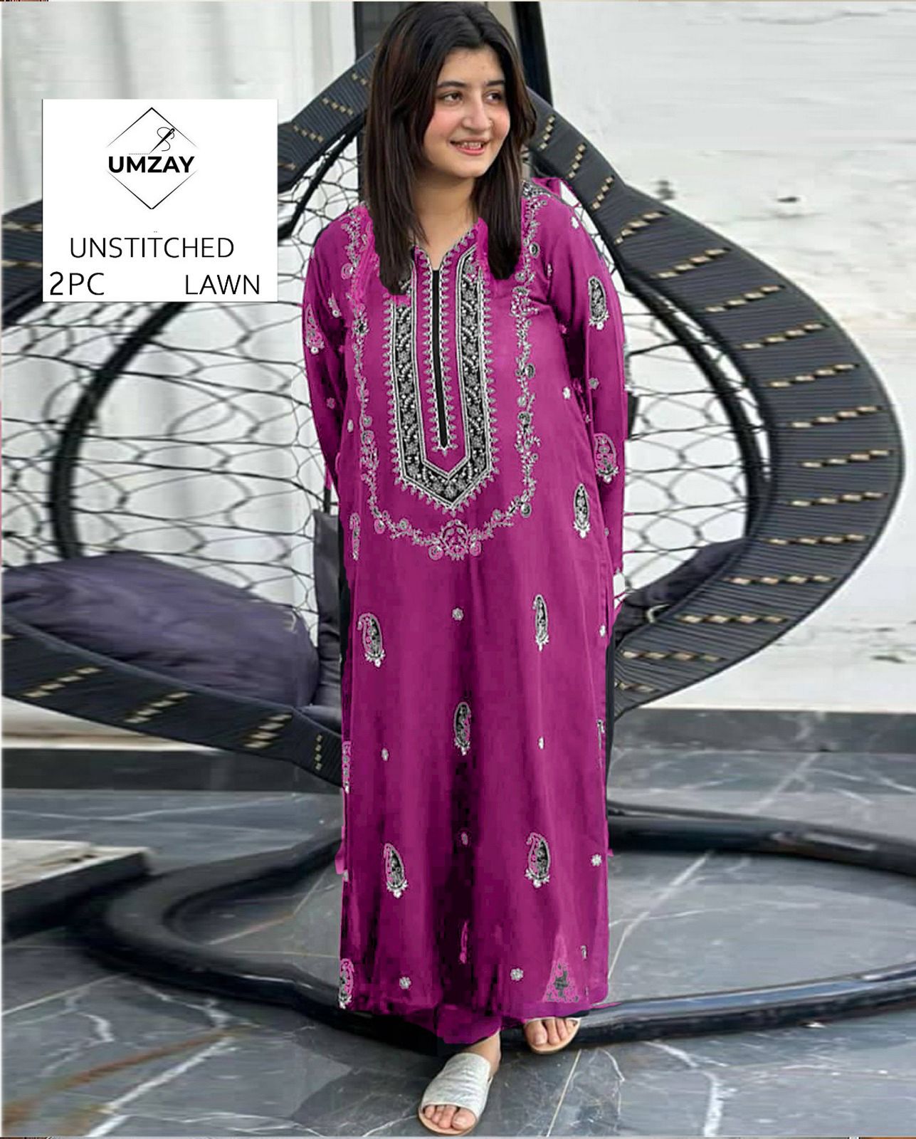 2PC Summer Collection Lawn Suit