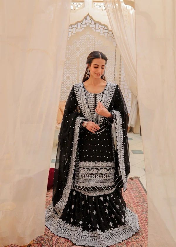 Asim Jofa Chandani Luxury Chiffon Collection - Heavy Spangle Work 3PC Formal Suit