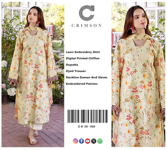 3PIECE EMBROIDERED SUMMER SUIT