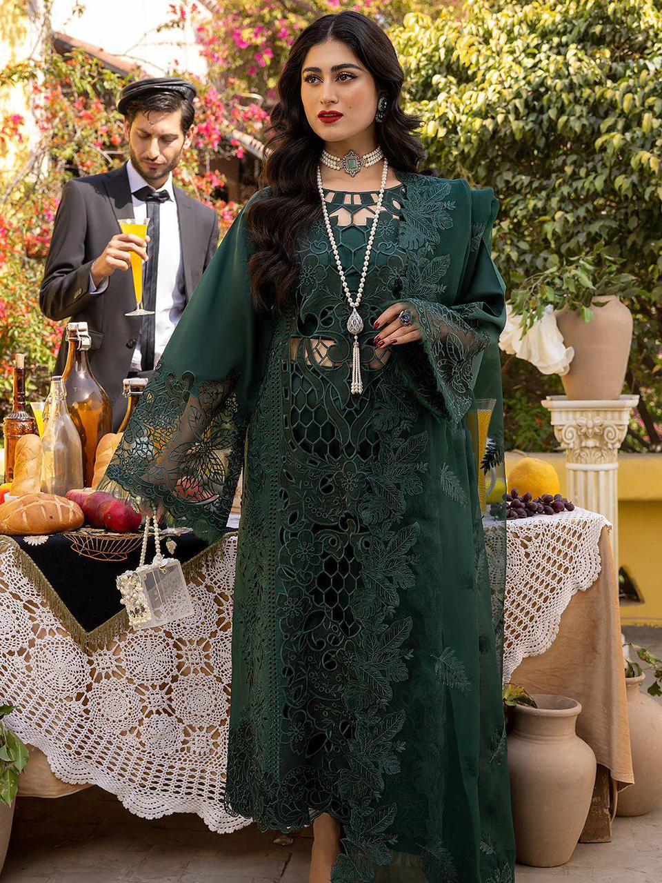 3PIECE Luxury Embroidered Laser Cutwork Exclusive Collection