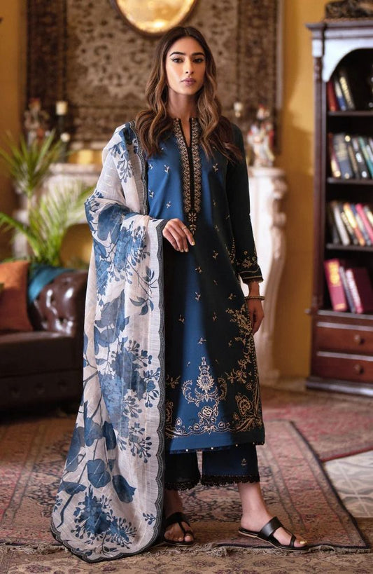 3PIECE Embroidered Summer Suit