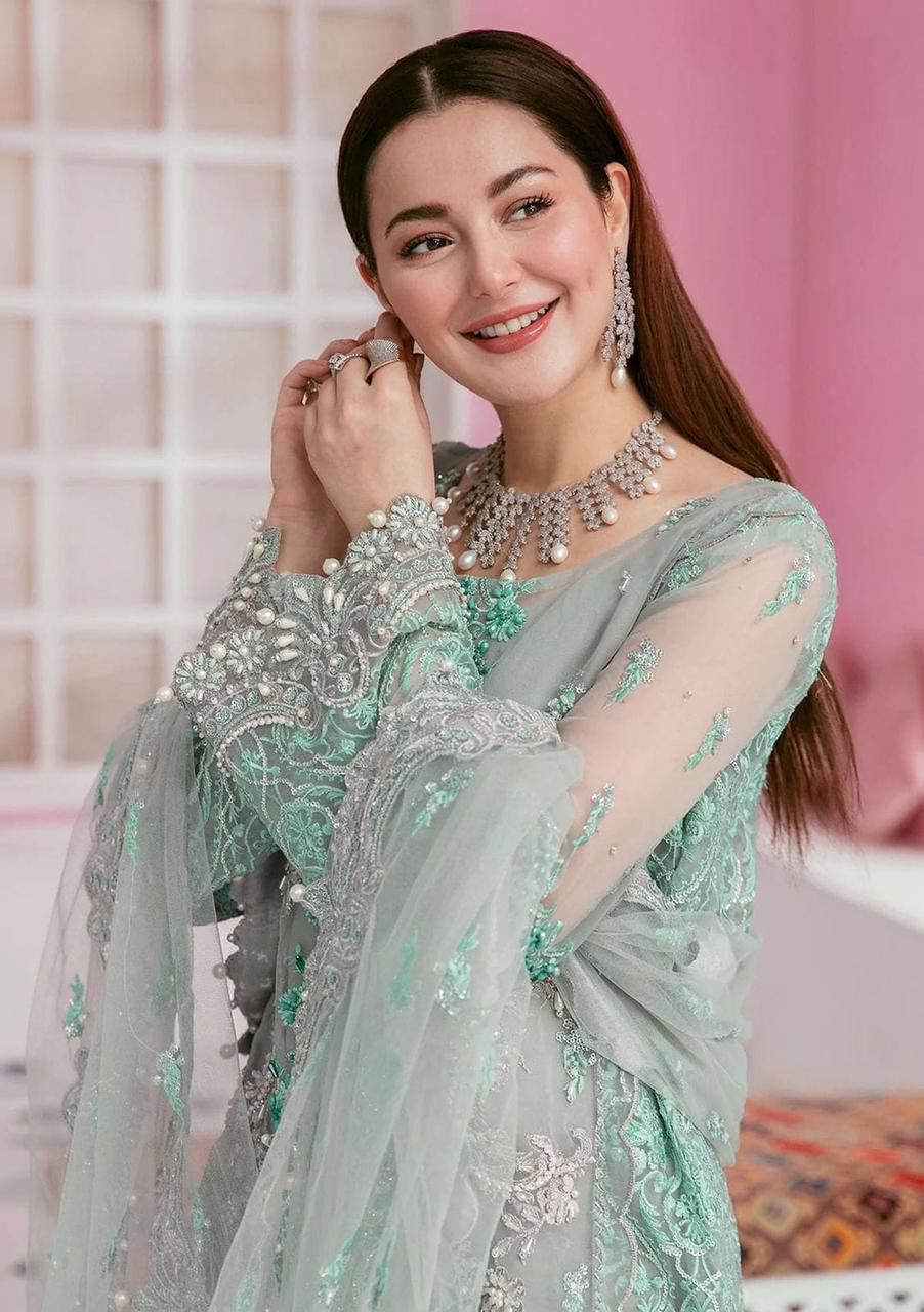 3PIECE Luxury Embroidered Organza