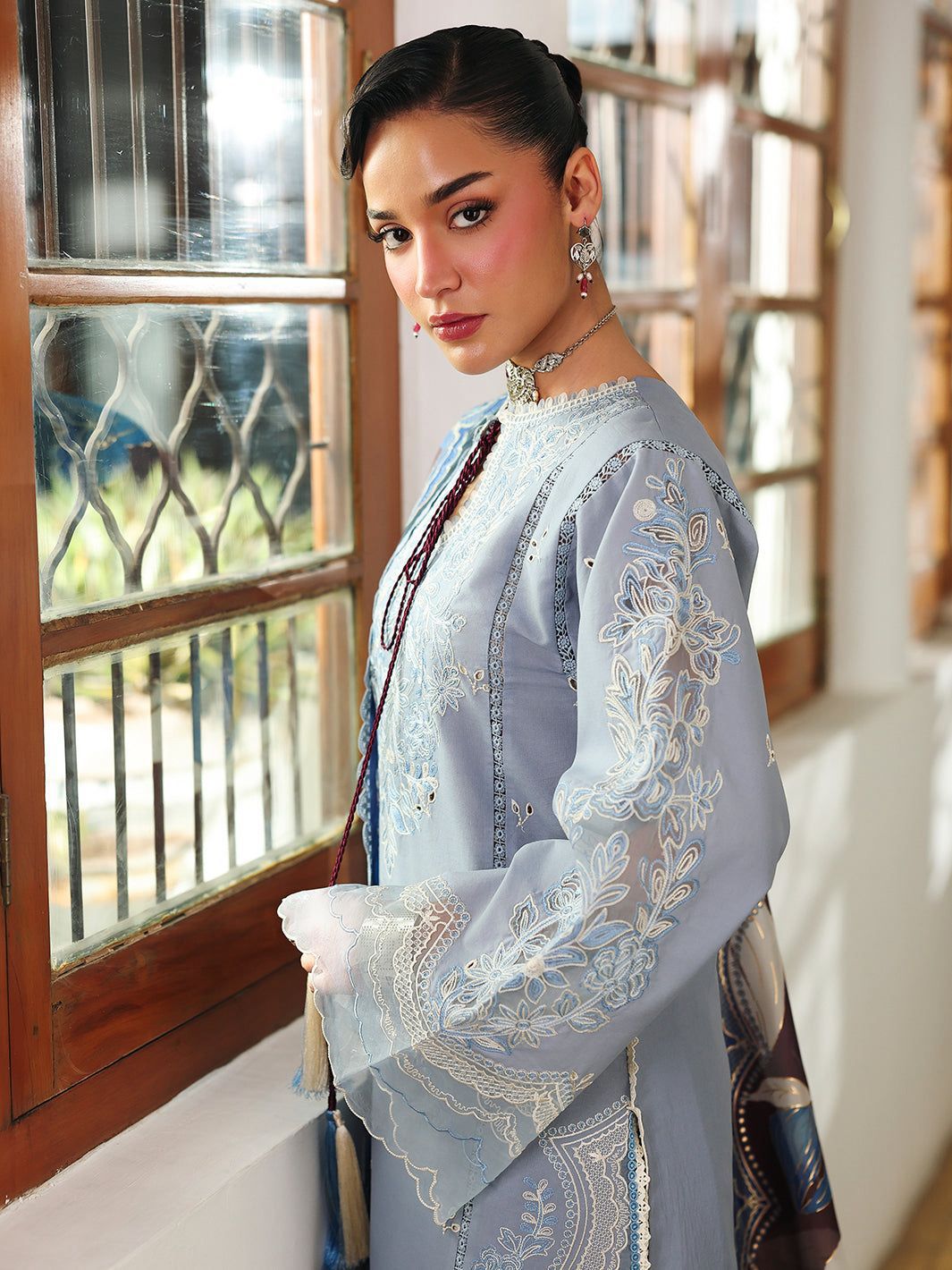 Bin Ilyas Premium Lawn 3PC Suit - Full Embroidered Formal Ensemble