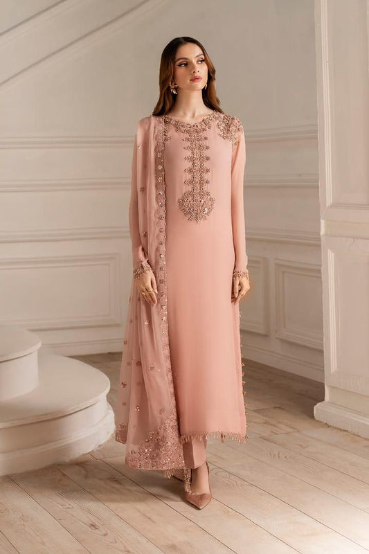 3PIECE Luxury Embroidered Chiffon Suit