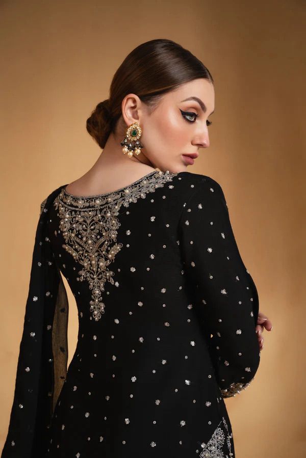 Asim Jofa Chandani Luxury Chiffon Collection - Heavy Spangle Work 3PC Formal Suit