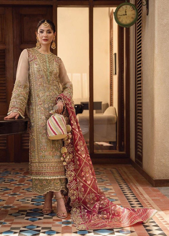 3PIECE Luxury Embroidered Organza with heavy embroidered Dupatta