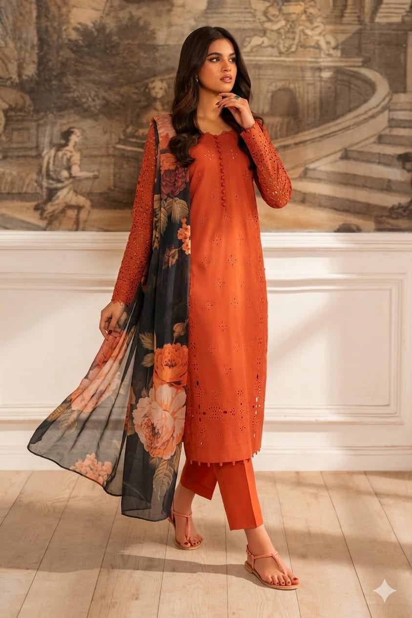3PIECE Embroidered Summer Collection