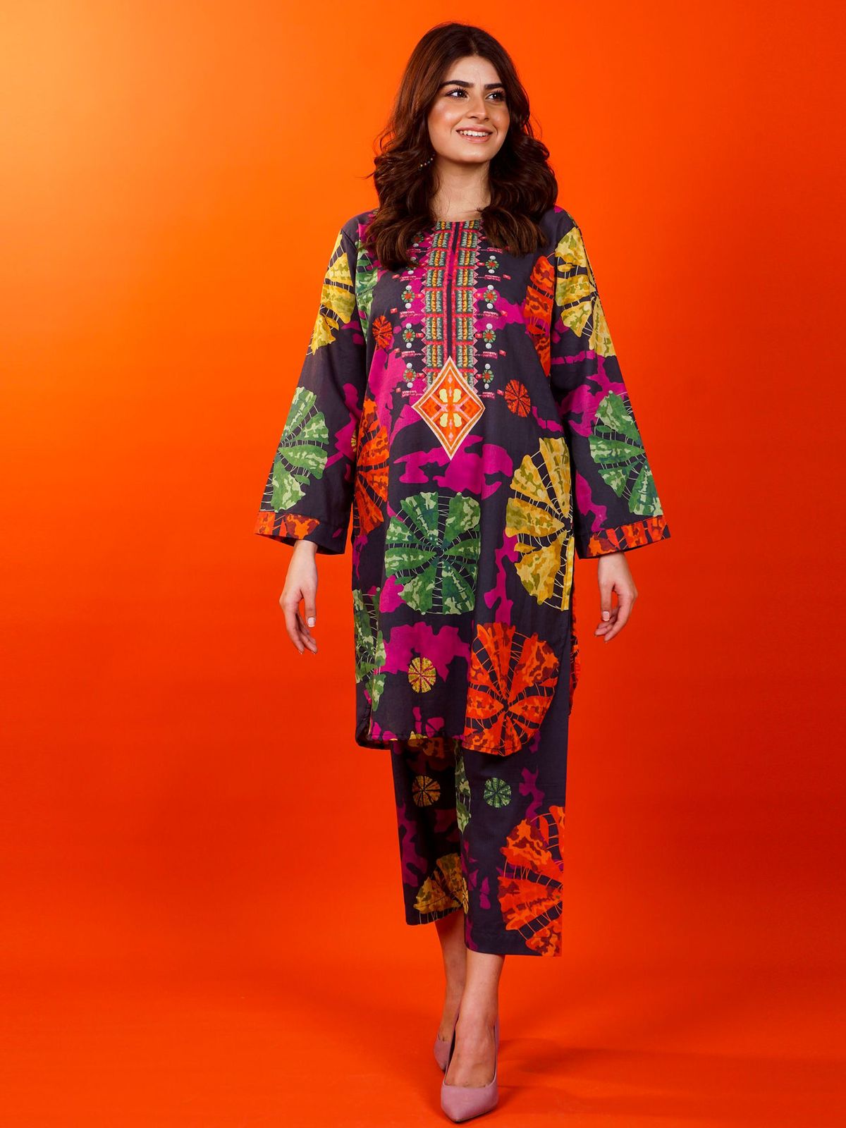 Limelight Pret Diaries Premium Swiss Lawn 3PC Suit - Vibrant Digital Printed Ensemble