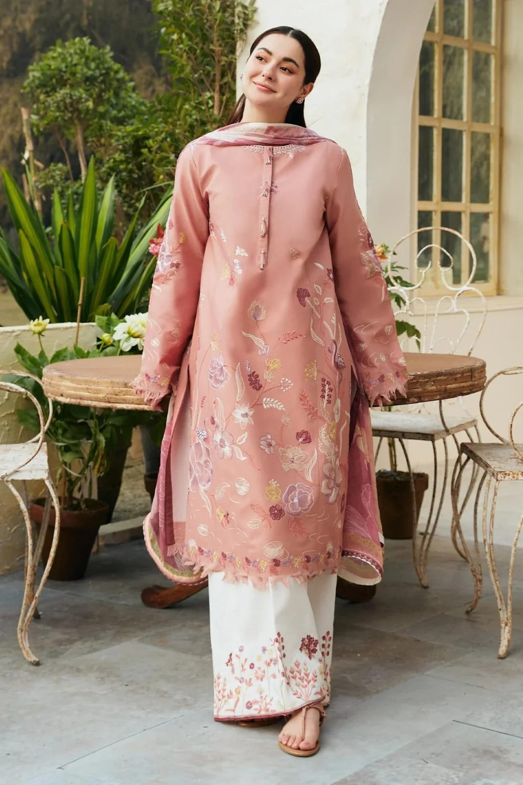 Zara Shahjahan Festive 3PC Lawn Suit - Heavy Embroidered Ensemble