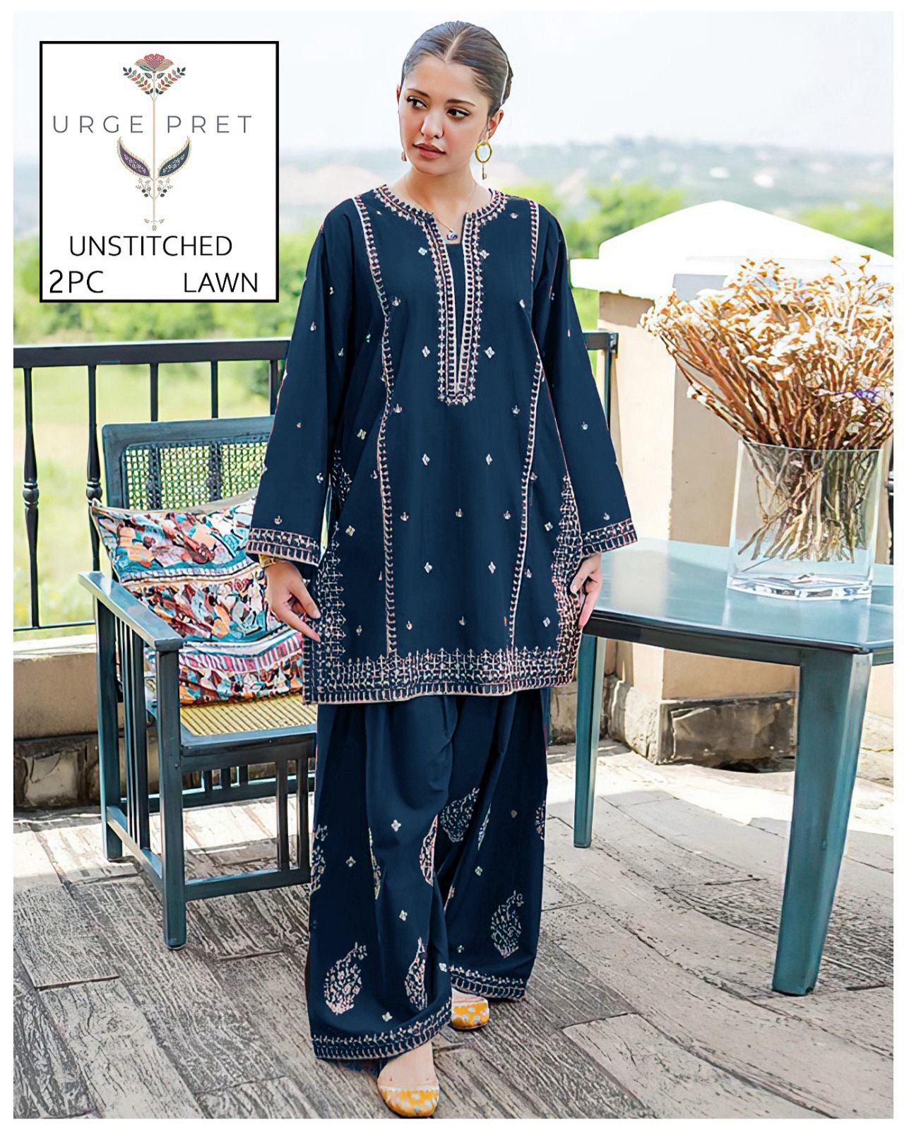 2PC Summer Collection Lawn Suit