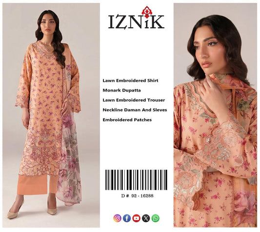 3PIECE Embroidered Summer Suit