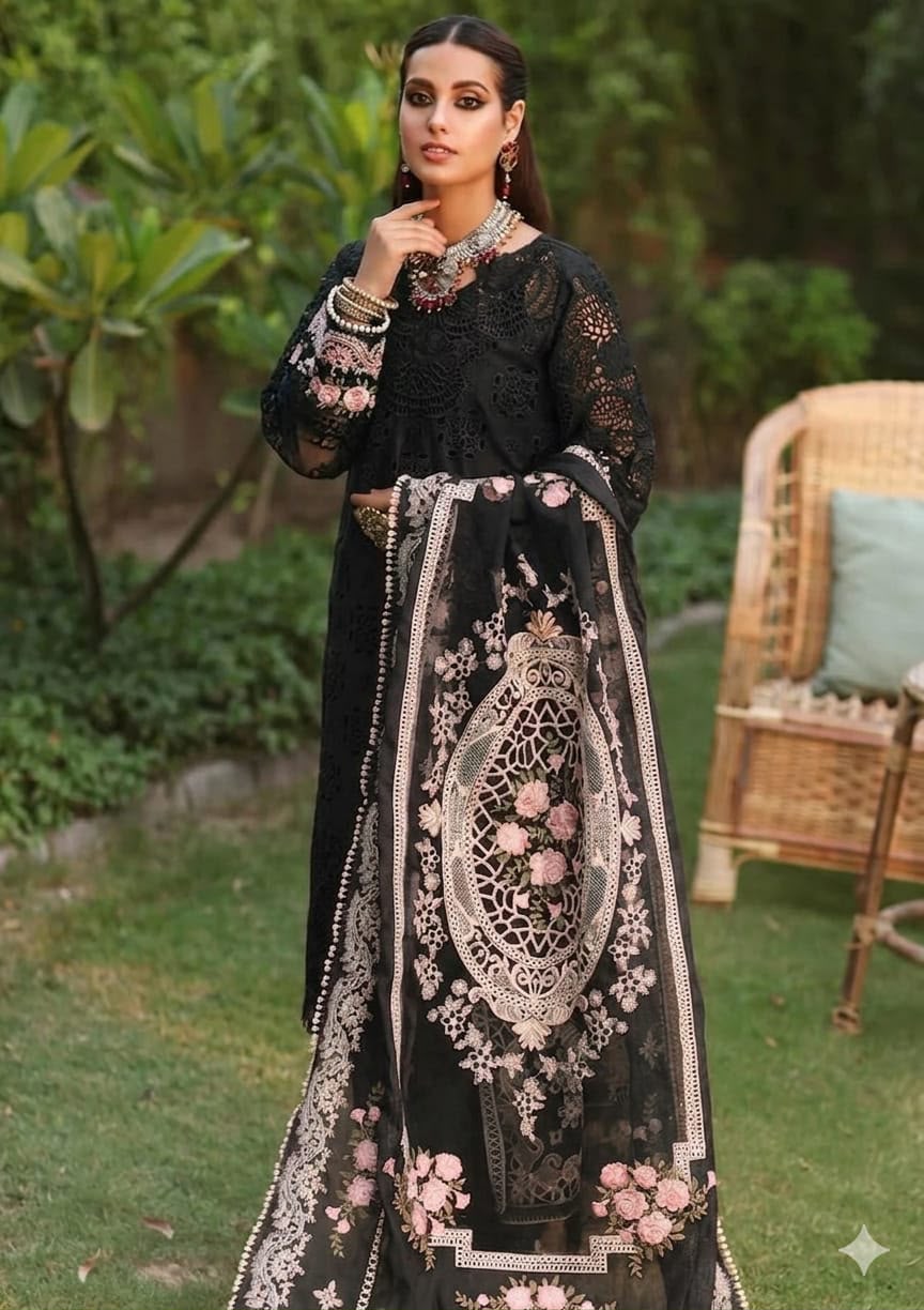 3PIECE Luxury Embroidered Chikenkari Collection