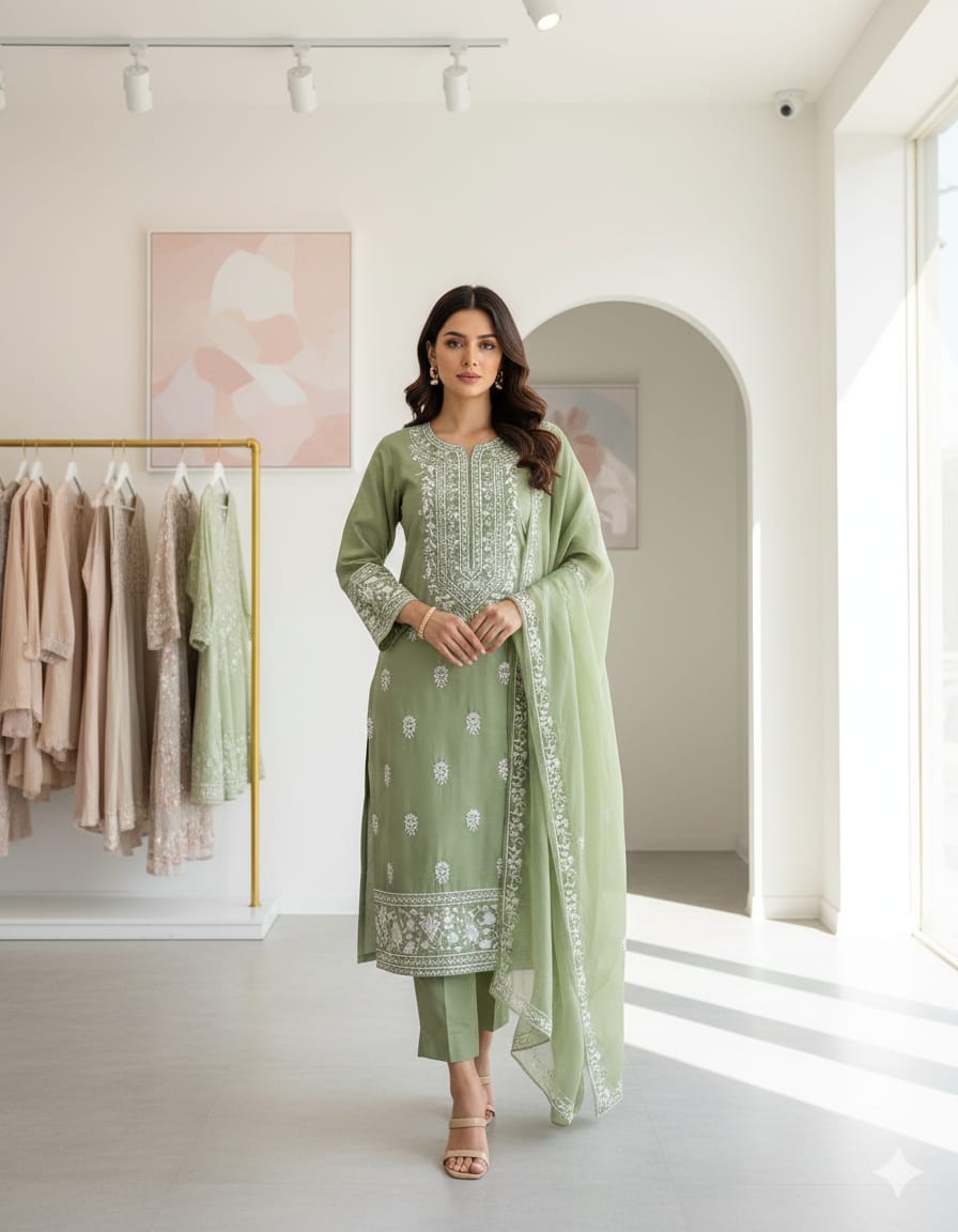 3PIECE Embroidered Summer Collection