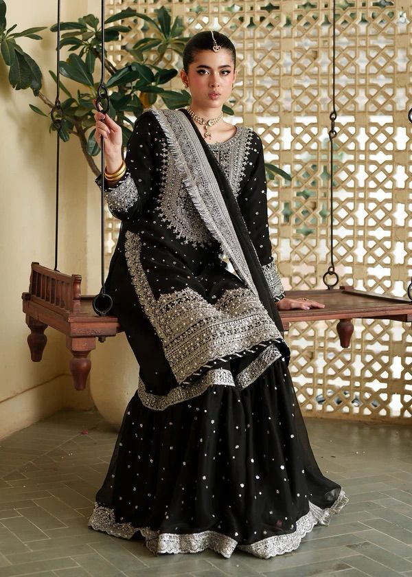 Asim Jofa Chandani Luxury Chiffon Collection - Heavy Spangle Work 3PC Formal Suit