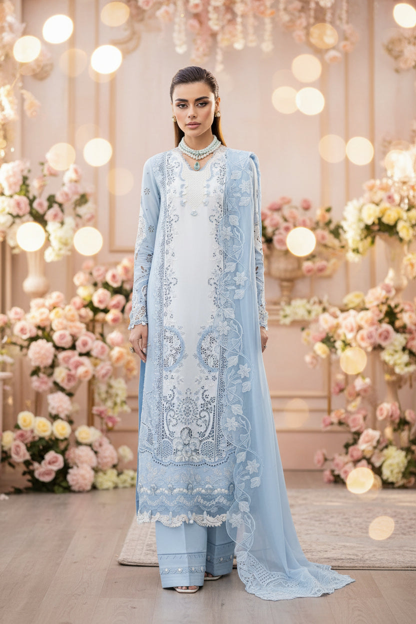 3PIECE Luxury Embroidered Chikenkari Collection