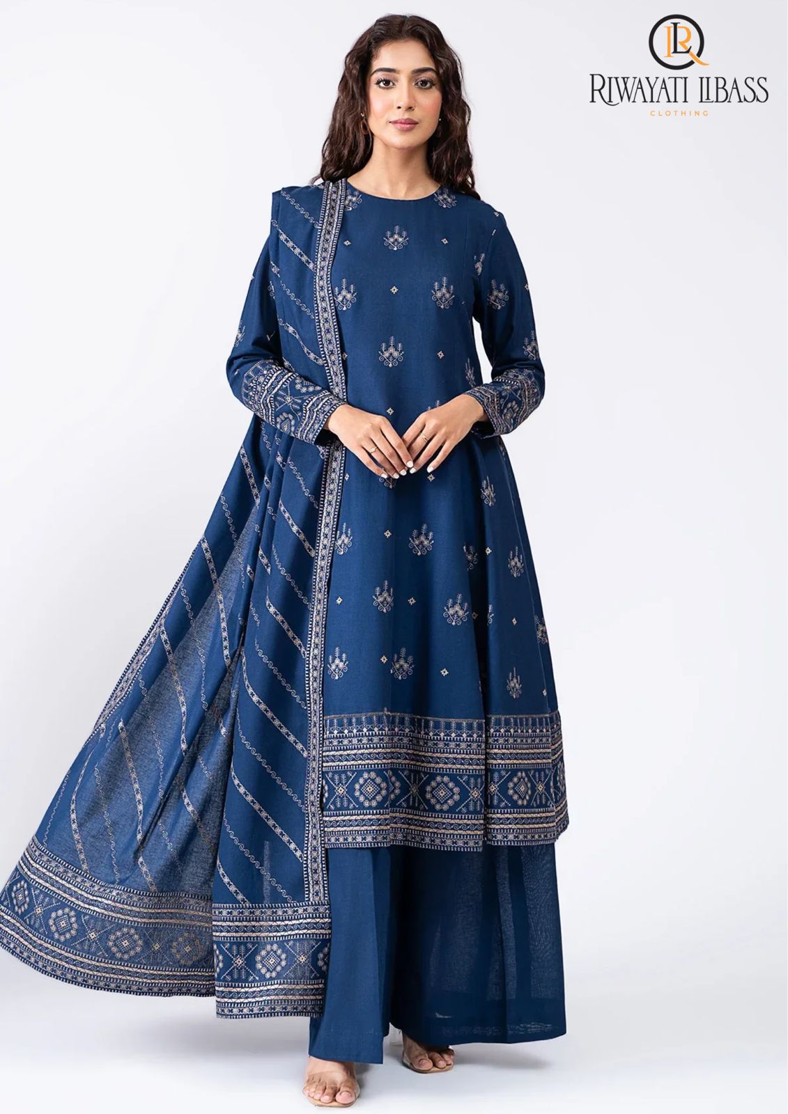 Kayseria Premium Lawn 3PC Suit - Embroidered Daman & Lawn Dupatta Ensemble