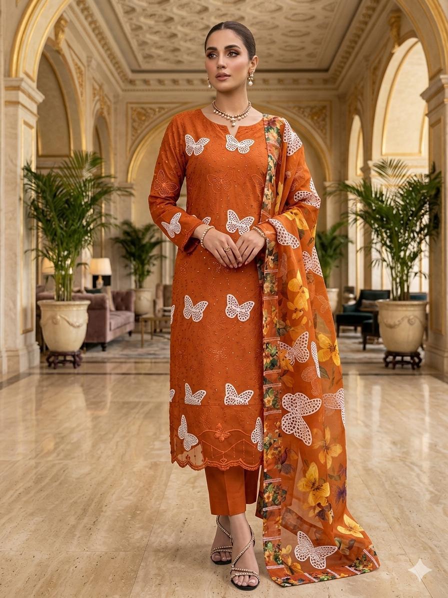 Maria B 3PIECE Embroidered Summer Collection Suit