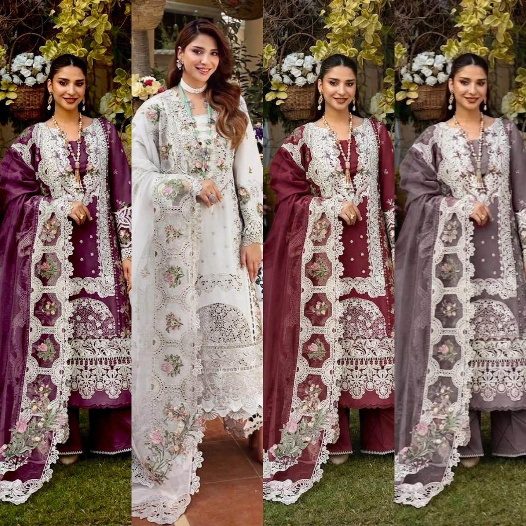 3PIECE Luxury Embroidered Chikenkari Collection