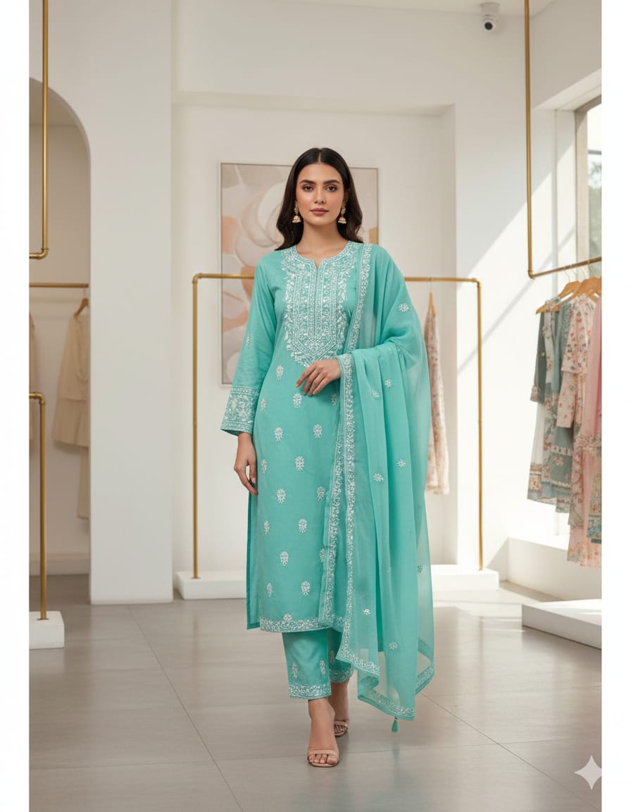 3PIECE Embroidered Summer Collection
