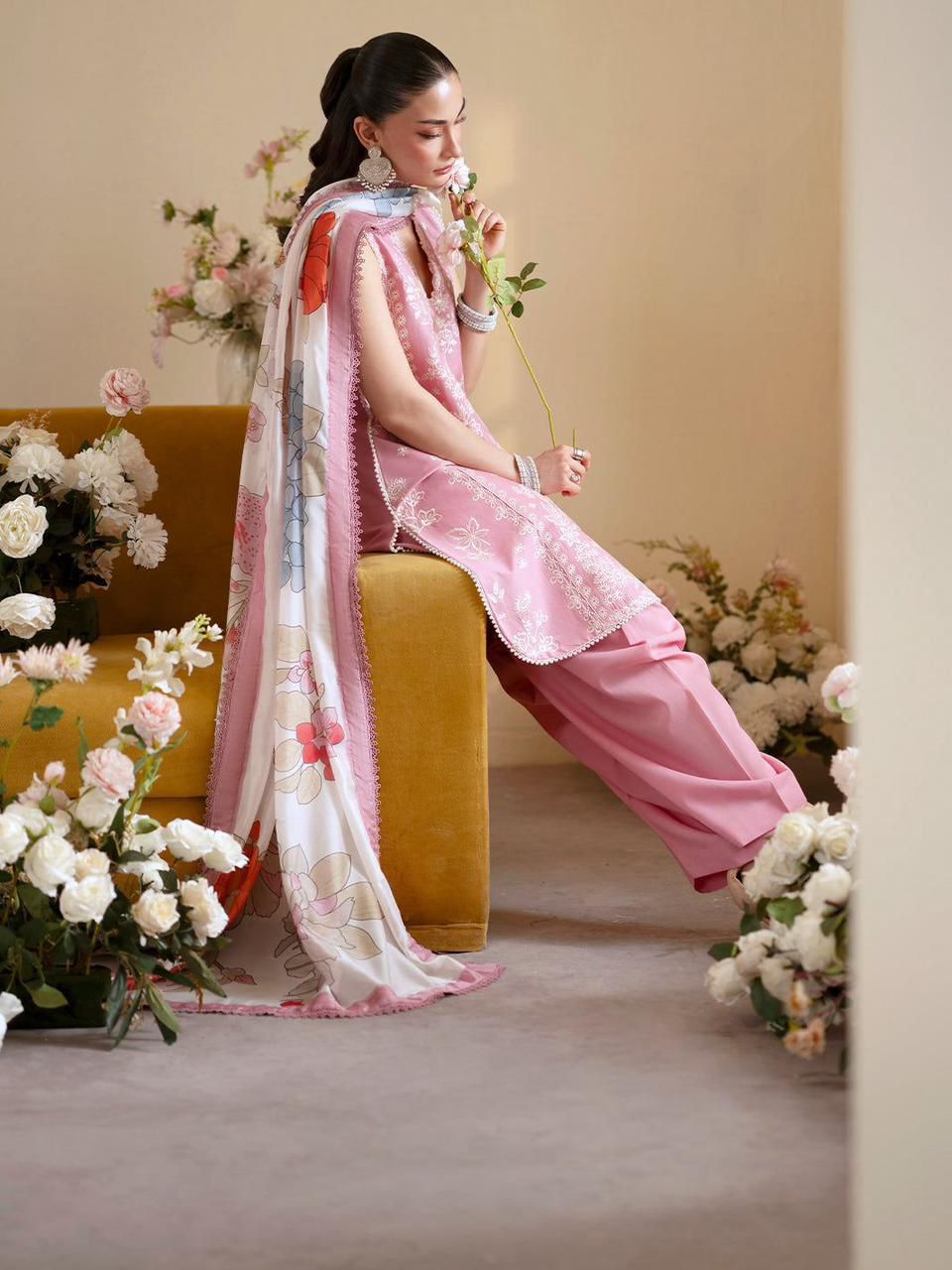 Mahnur Premium Summer Collection - Heavy Embroidered Lawn 3PC Suit
