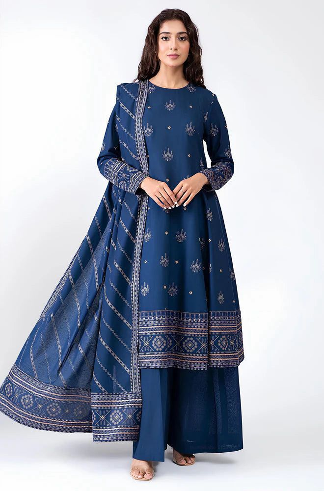 Kayseria Premium Lawn 3PC Suit - Embroidered Daman & Lawn Dupatta Ensemble