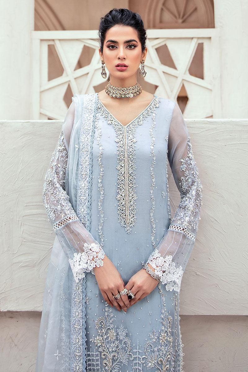 Mushq Premium Organza 3PC Suit - Heavy Original Adda Work Formal Ensemble