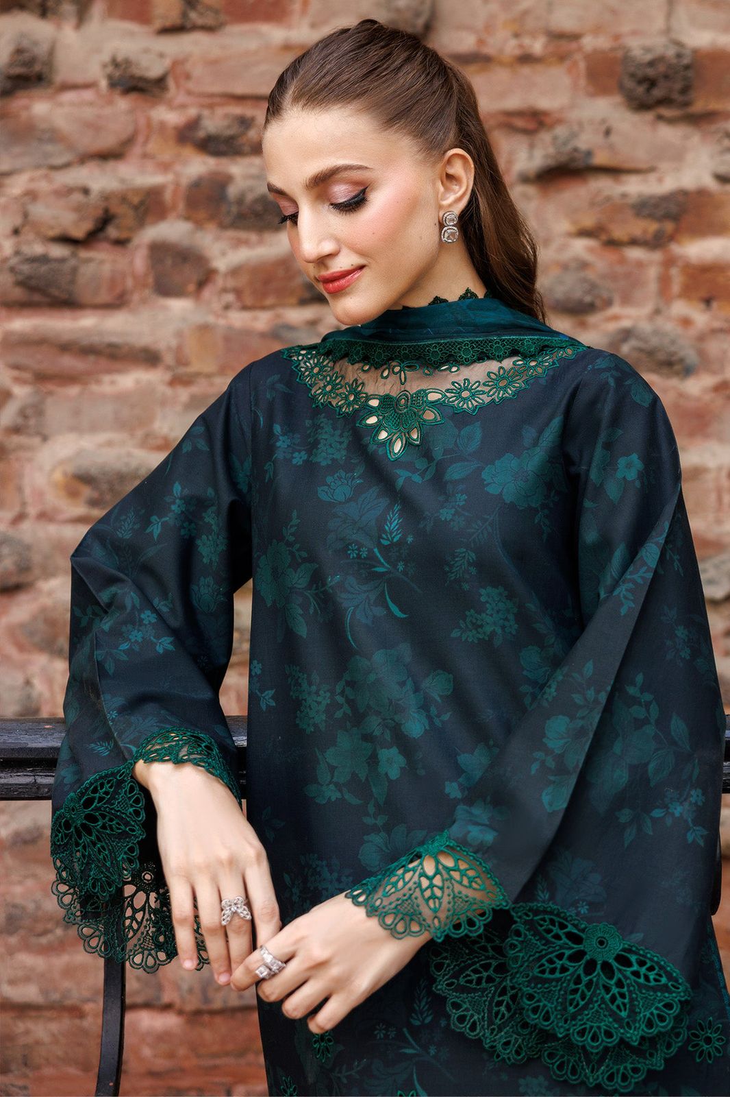 Farasha Premium Embroidered Lawn Suit 2026 - Chikankari Festive Ensemble