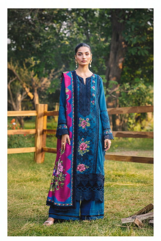 3PIECE Luxury Embroidered Summer Collection