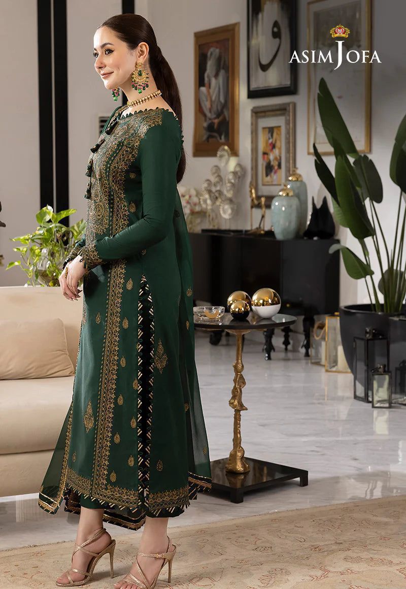 Asim Jofa Rang-e-Noor Premium Chiffon - Heavy Spangle Work 3PC Luxury Suit