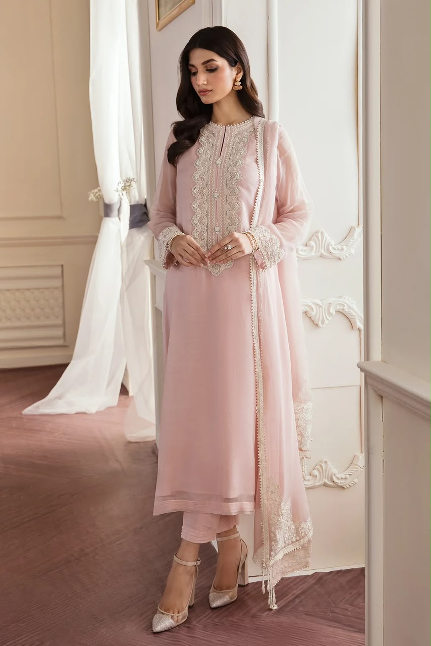 Baroque Premium Chiffon Ensemble - Thread & Adda Work Edition
