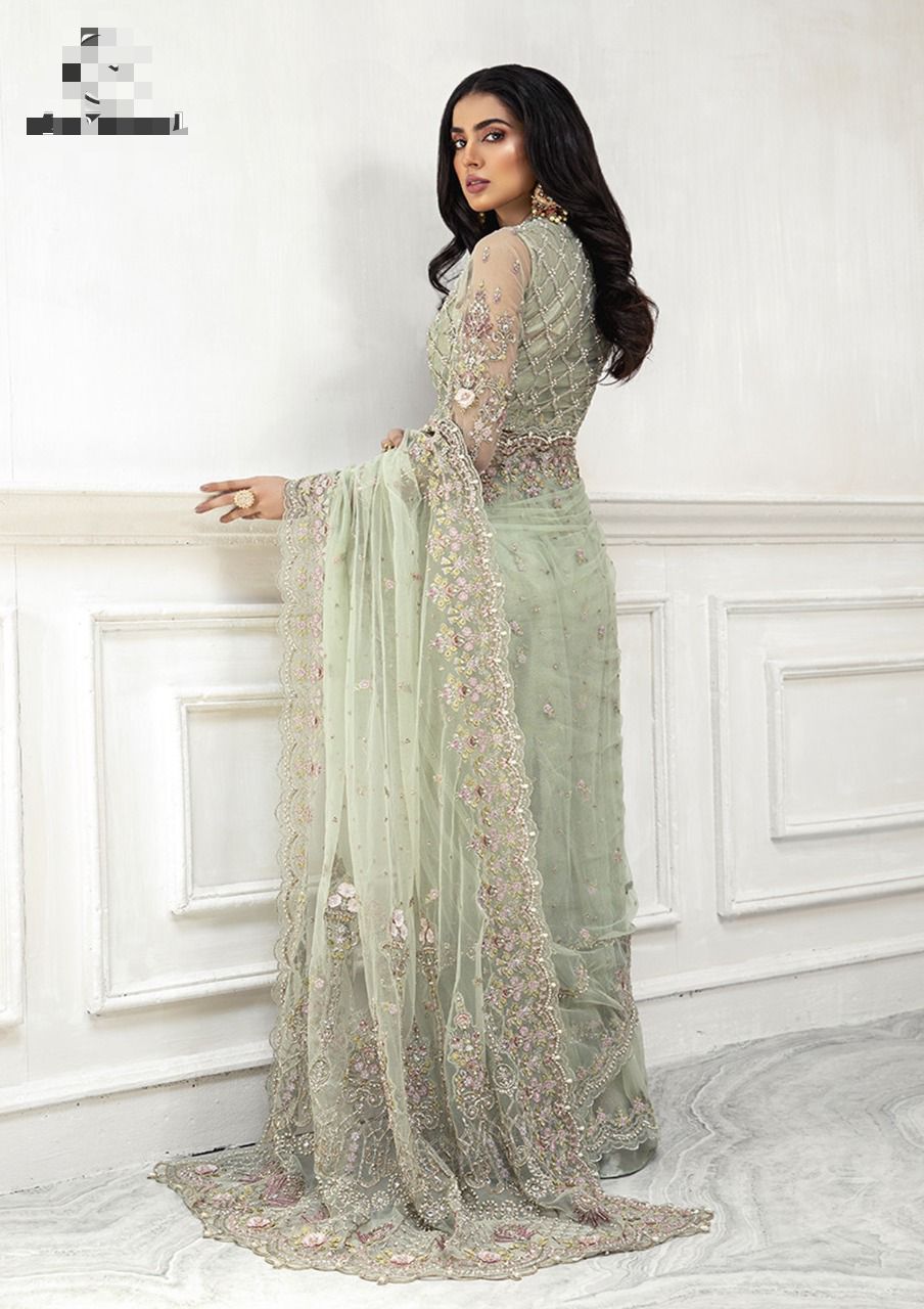 Party wear Net Saree Exclusive Fancy Collection with Heavy Embroidery Sequence and pearls