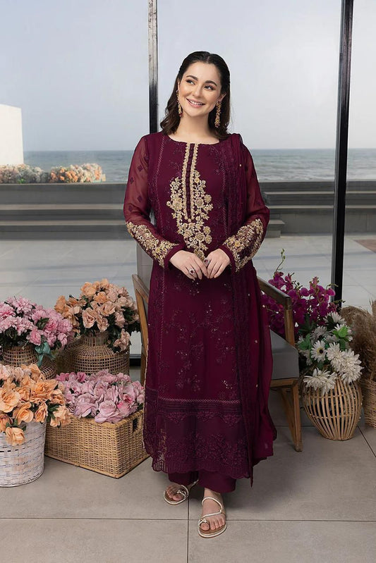 3PIECE Luxury Embroidered Chiffon Suit