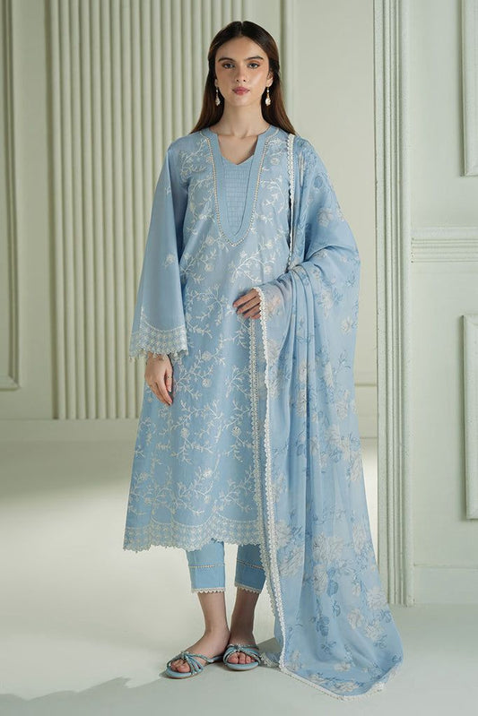 3PIECE Embroidered Summer Suit