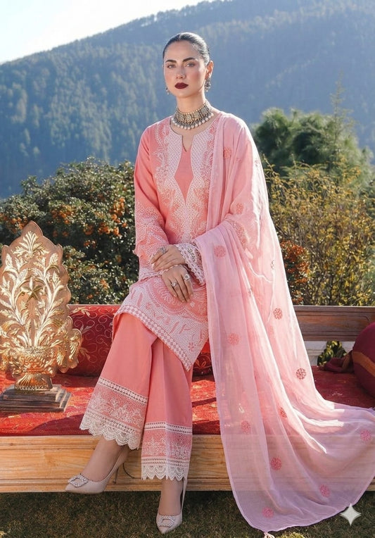 3PIECE Luxury Embroidered Chikenkari Collection
