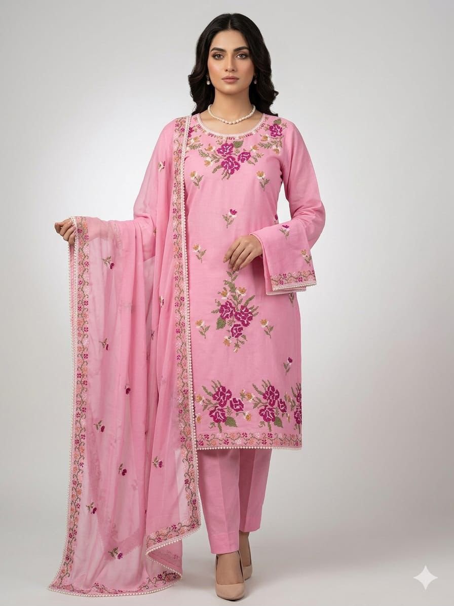 3PIECE Embroidered Summer Collection