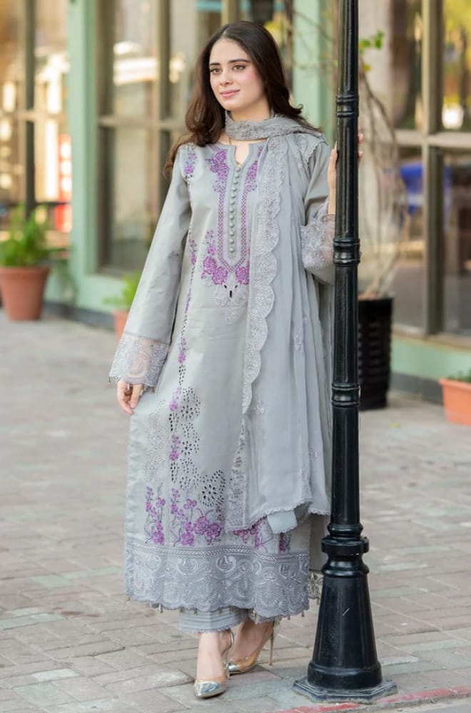 3PIECE Luxury Embroidered Chikenkari Summer Collection
