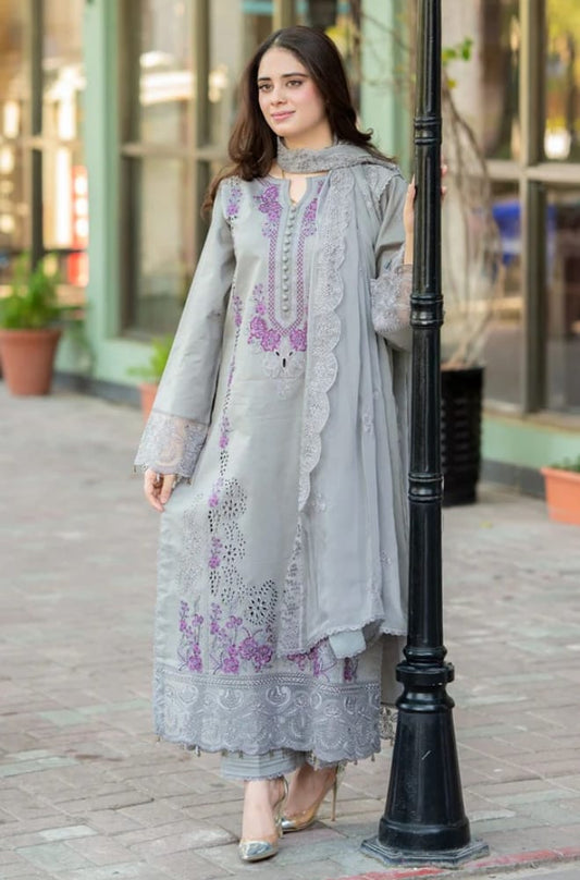 3PIECE Luxury Embroidered Chikenkari Summer Collection