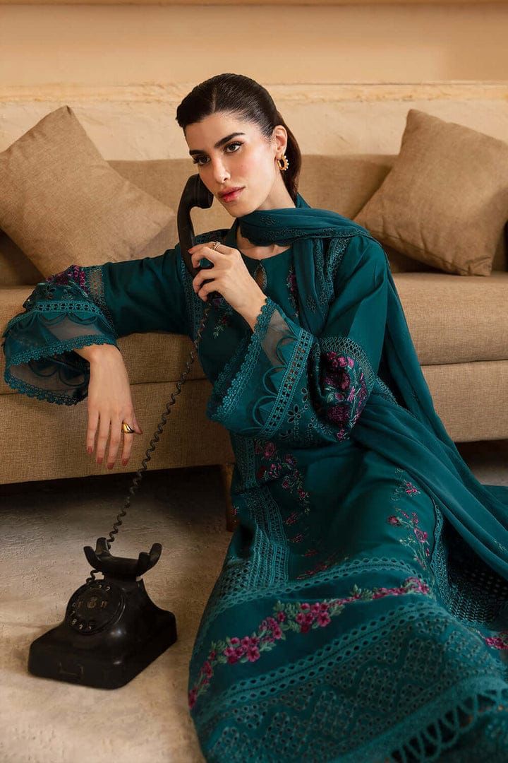 3PIECE Luxury Embroidered Chikenkari Collection With Ready To Wear Dupatta