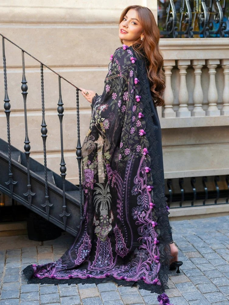 Jade Luxury Black Lawn 3PC Suit - Heavy Embroidered Eid Collection 2026
