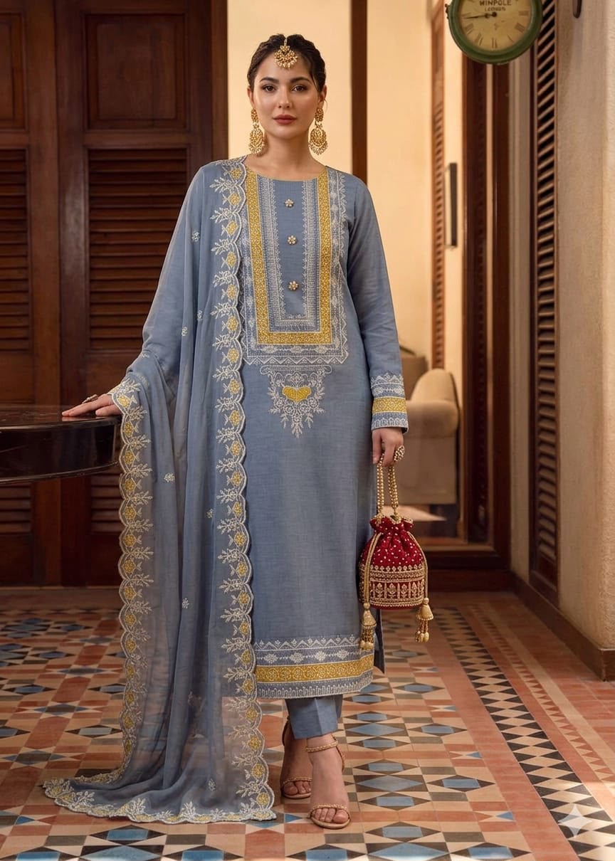3PIECE Embroidered Summer Collection