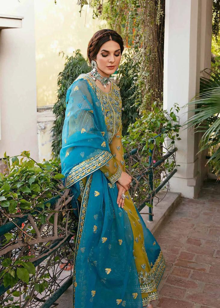 3PIECE Luxury Embroidered Suit With Organza Dupatta